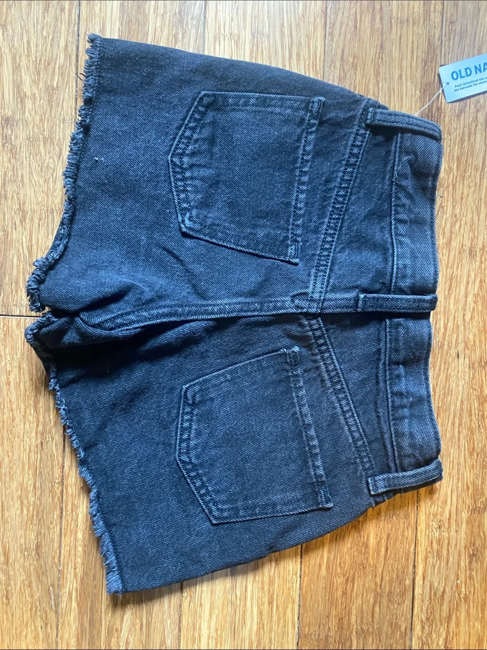 Old Navy Black Distressed Denim Shorts